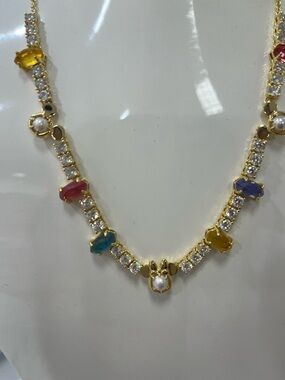 Kendra Scott Gold-Tone Multicolor Gemstone & Pearl Necklace